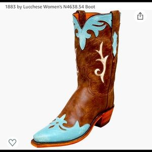1883 By Lucchese Womens N4638.54 Boot,Destroyed Antique Brown, 10. Gently worn
